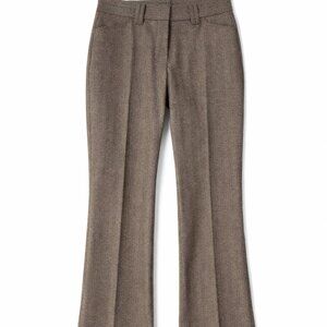 Express Editor Brown Career Dress Pants Size 6R Stretch Bootcut Work Slacks